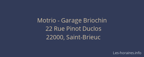 Motrio - Garage Briochin
