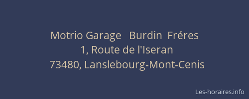 Motrio Garage   Burdin  Fr&eacute;res