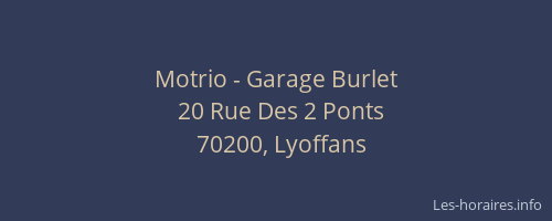 Motrio - Garage Burlet