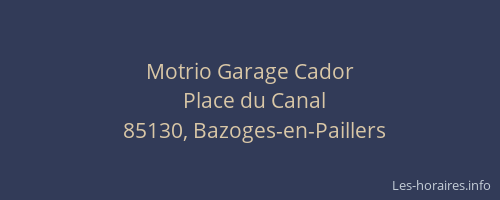 Motrio Garage Cador