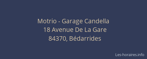 Motrio - Garage Candella