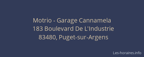 Motrio - Garage Cannamela