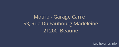 Motrio - Garage Carre