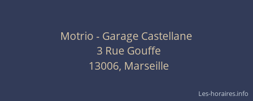Motrio - Garage Castellane