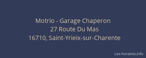 Motrio - Garage Chaperon