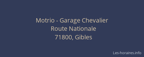 Motrio - Garage Chevalier