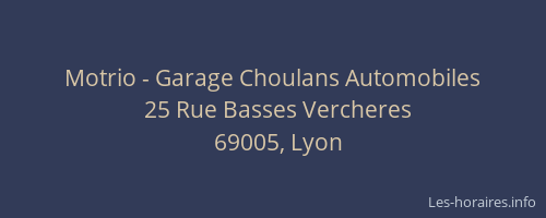 Motrio - Garage Choulans Automobiles