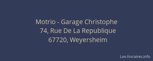 Motrio - Garage Christophe