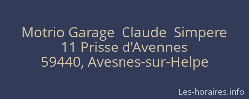 Motrio Garage  Claude  Simpere