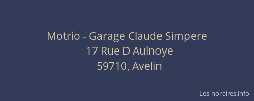 Motrio - Garage Claude Simpere