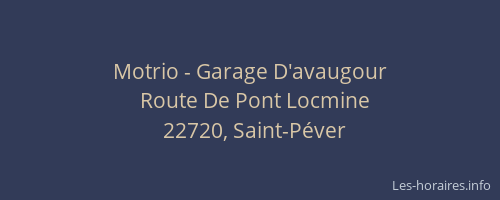 Motrio - Garage D'avaugour
