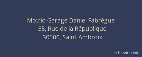 Motrio Garage Daniel Fabrègue