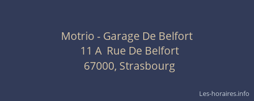 Motrio - Garage De Belfort