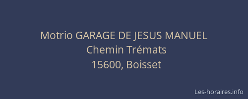 Motrio GARAGE DE JESUS MANUEL