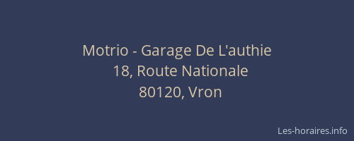 Motrio - Garage De L'authie