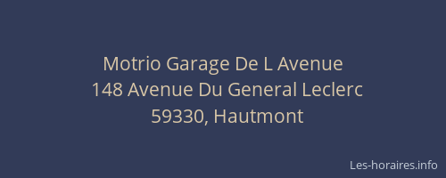 Motrio Garage De L Avenue