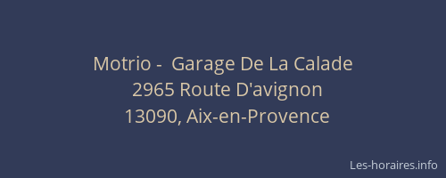 Motrio -  Garage De La Calade