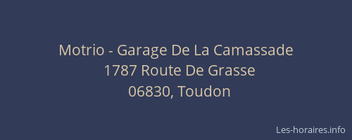 Motrio - Garage De La Camassade