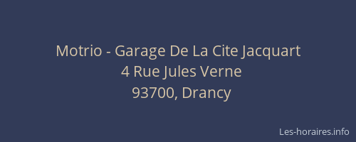 Motrio - Garage De La Cite Jacquart