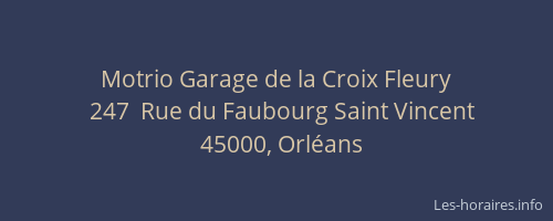 Motrio Garage de la Croix Fleury
