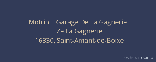 Motrio -  Garage De La Gagnerie