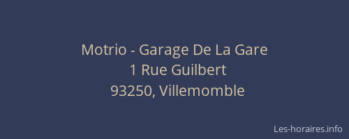 Motrio - Garage De La Gare