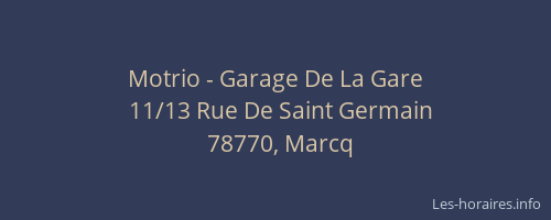 Motrio - Garage De La Gare