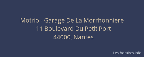 Motrio - Garage De La Morrhonniere