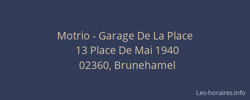 Motrio - Garage De La Place