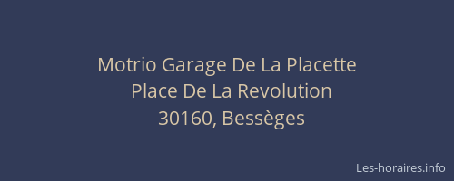 Motrio Garage De La Placette