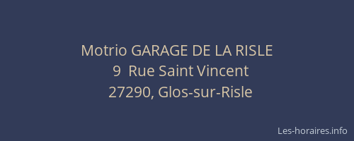 Motrio GARAGE DE LA RISLE