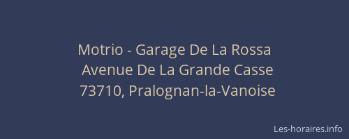 Motrio - Garage De La Rossa