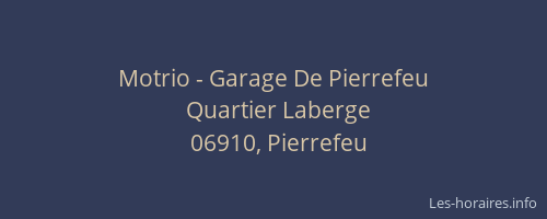 Motrio - Garage De Pierrefeu