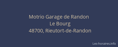 Motrio Garage de Randon