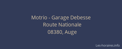 Motrio - Garage Debesse