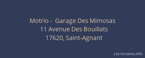 Motrio -  Garage Des Mimosas
