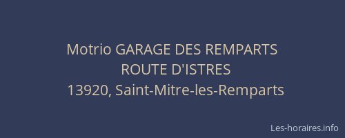 Motrio GARAGE DES REMPARTS