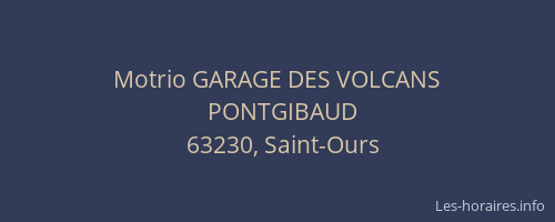 Motrio GARAGE DES VOLCANS