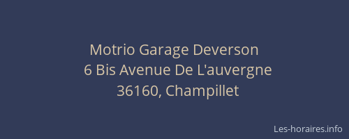 Motrio Garage Deverson