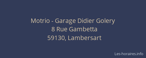 Motrio - Garage Didier Golery