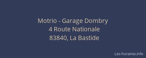 Motrio - Garage Dombry