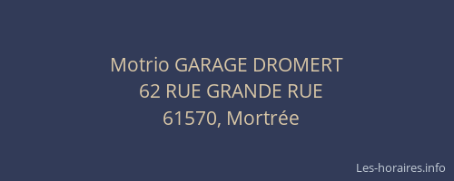 Motrio GARAGE DROMERT