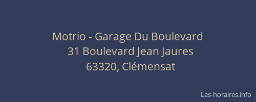 Motrio - Garage Du Boulevard