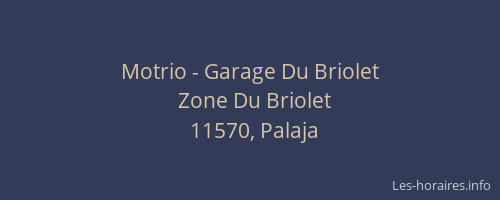 Motrio - Garage Du Briolet
