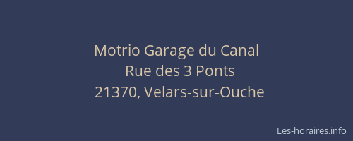 Motrio Garage du Canal