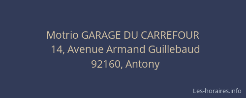 Motrio GARAGE DU CARREFOUR