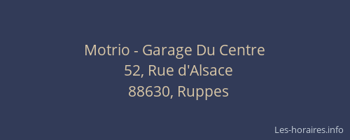 Motrio - Garage Du Centre