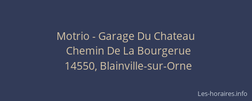 Motrio - Garage Du Chateau