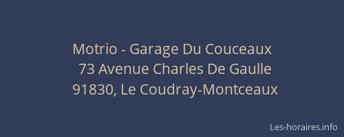 Motrio - Garage Du Couceaux