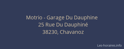 Motrio - Garage Du Dauphine